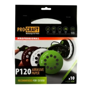 Discuri abrazive pentru slefuitor excentric cu diametrul de 225 mm set de 10 buc PROCRAFT