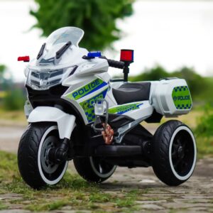 Motocicletă Electrică POLICE pentru Copii 3–7 ani, Lumini și Sunete, Baterie 6V 7Ah engross