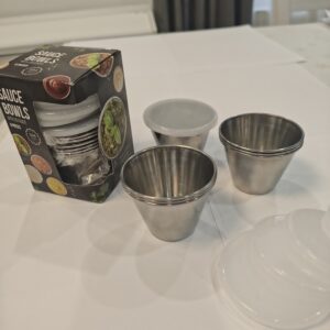 Set boluri pentru sosuri cu capac, 8 piese, oțel inoxidabil 304