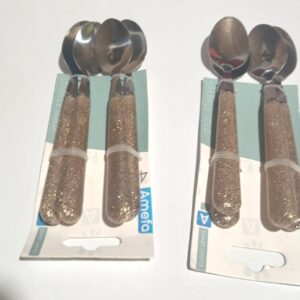 Set linguri inox Amefa Sparkle Gold cu mâner auriu glitt